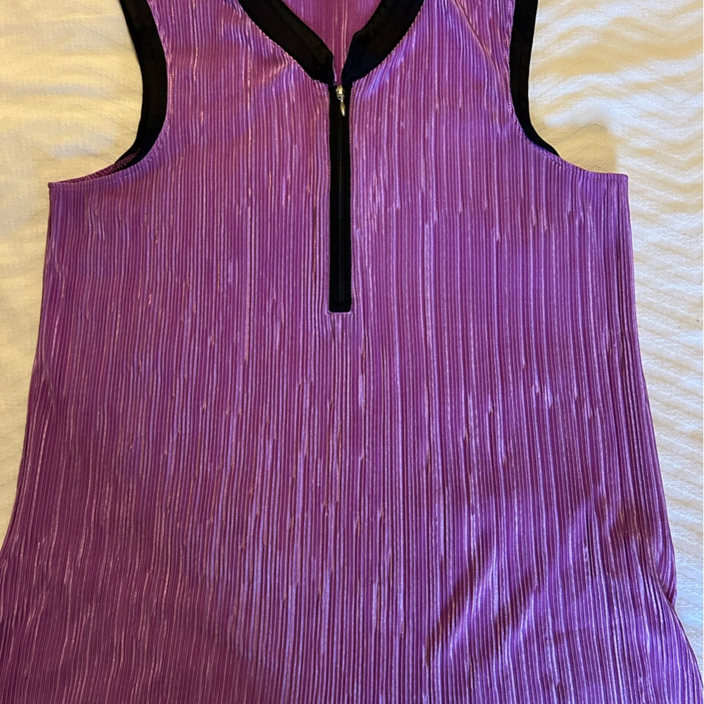 Jamie Sadock Purple Sleeveless Golf Shirt
